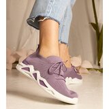 Gemre Purple women's sneakers with sock-like upper Miyana | Shoptok.si
