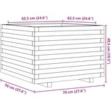  Vrtno cvetlično korito 70x70x49,5 cm trden les douglas | Shoptok.si