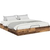  Otoman krevet Staro drvo 193 x 120 x 25 cm Konstruirano drvo - Staro drvo 160 x 200 cm | shoptok.hr