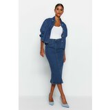 Trendyol Skirt - Blue - Midi Cene