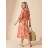 Sinsay Midi haljina s volanima s cvjetnim uzorkom | shoptok.hr