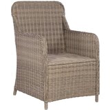  3-dijelni bistro set od poliratana s jastucima smeđi | shoptok.hr