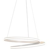 QAZQA Moderna viseča svetilka bela 74 cm z LED zatemnitvijo - Rowan Cene