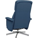  Naslonjač od tkanine s osloncem za noge plavi | shoptok.hr