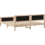  Okvir kreveta Smeđa i crna 200 x 200 cm Masivna borovina | shoptok.hr