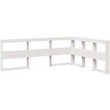  Polica za knjige uzglavlje L-oblika bijelo 135 cm borovine | shoptok.hr