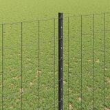 Euro ograda s postom 10 x 1,5 m Čelik premazan PVC-om Siva | shoptok.hr
