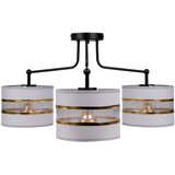 Candellux Lighting Bela stropna svetilka s tekstilnim senčnikom ø 20 cm Andy – Cene