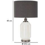 Mauro Ferretti Siva stolna lampa s tekstilnim sjenilom (visina 65 cm) Brighty – | shoptok.hr