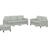  3-dijelni set sofa svjetlosivi baršunasti | shoptok.hr