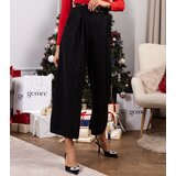 Gemre Black loose pants decorated with rhinestones Hira | Shoptok.si