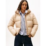 Tommy Jeans Zimska jakna brokat / svetlo rjava | Shoptok.si