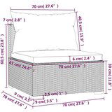  Kavč trosed z blazinami rjav poli ratan, (20673378) | Shoptok.si