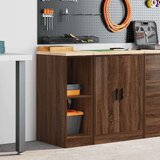 vidaXL Garažna omara za shranjevanje 30x51x85 cm trdna borovina | Shoptok.si