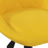 vidaXL Vrtljiv pisarniški stol gorčično rumen žamet, (21377612) | Shoptok.si