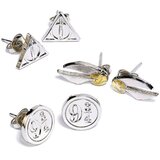 HARRY POTTER set naušnica Deathly Hallows, Golden Snitch i Platform 9¾ | shoptok.hr