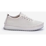 VINCEZA Leather Women's Sports Sneakers Beige Lalnai | shoptok.hr