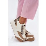 Boto Women's Sneakers on Massive Platform Zebra Beige Tamorniel | Shoptok.si