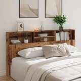  Uzglavlje s ormarićem boja starog drva 200x19x103 5 cm drveni | shoptok.hr