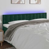  LED uzglavlje tamnozeleno 200x5x78/88 cm baršunasto | shoptok.hr