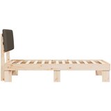  Krevetni okvir s tapiciranim uzglavljem Sivo-smeđa 90 x 200 cm | shoptok.hr
