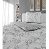 Esposa OBOJESTRANSKA POSTELJNINA 140/200 cm saten srebrne barve, bela | Shoptok.si