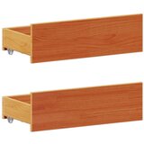  Knjižna postelja brez vzmetnice vošč. rjava 150x200 cm borovina, (21608235) | Shoptok.si