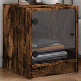  Noćni ormarići staklena vrata 2 kom boja hrasta 35 x 37 x 42 cm | shoptok.hr