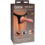 King Cock Elite za početnike - dildo na štipaljku s pojasom (prirodni) Cijene