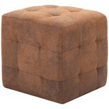 The Living Store Tabure 2 kosa rjav 30x30x30 cm umetno usnje semiš - Tabure, (21419715) | Shoptok.si