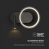  LED zidno svetlo LED/14W/230V 4000K crno | Eponuda.com