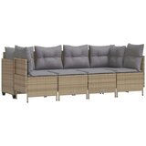  5-dijelni vrtni set sofa s jastucima bež od poliratana | shoptok.hr