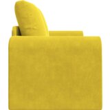 vidaXL Podni kauč na razvlačenje 2-u-1 Žuti 148x71x83 cm Velvet | shoptok.hr