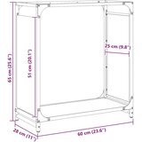 vidaXL stojalo za drva antracitno 60x28x65 cm hladno valjano jeklo | Shoptok.si