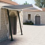 vidaXL Ročna zložljiva tenda z LED lučkami 3,5x2,5 m modra in bela Cene