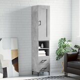 The Living Store Visoka omara betonsko siva 34,5x34x180 cm inženirski les - Visoka Omarica, (21430209) Cene
