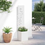 vidaXL Zaslon za zasebnost v vrtu Bela 32 x 140 cm Mnogi jeklo | Shoptok.si