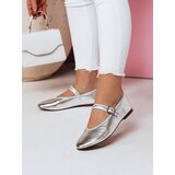 DStreet Baleriny damskie zapinane ELLICAN srebrne | shoptok.hr