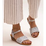 Gemre Embroidered low wedge sandals Maimoona | Shoptok.si