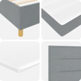 Box Spring Krevet s Madracem Svjetlosiva 90x200 cm Tkanina | shoptok.hr