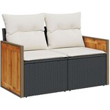  set vrtnih kavčev s 11 kosi in blazinami Črn Poli Ratan Akacija | Shoptok.si