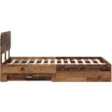 Okvir za krevet Staro drvo 120 x 190 cm Konstruirano drvo | shoptok.hr