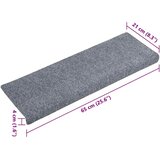  Prostirke za stepenice samoljepljive 10 kom 65x21x4 cm svijetlo sive pravokutne rubove | shoptok.hr