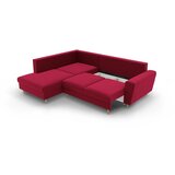 Cosmopolitan Design Crvena baršunasti sklopiva/s prostorom za odlaganje kutna garnitura (s lijevim kutom/u obliku slova L) Kyoto – | shoptok.hr