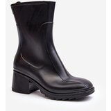 Boto Women's Matte Boots Botki On Heel Black Bertaida | Shoptok.si