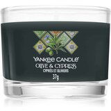 Yankee Candle Olive & Cypress mala mirisna svijeća bez staklene posude 37 g | shoptok.hr