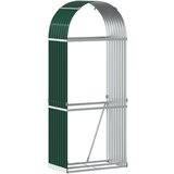 vidaXL Nosilec za polena zelen 80x45x190 cm pocinkano jeklo, (21036191) | Shoptok.si