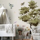  Foto tapeta - Spring Meadow - a Clearing With Flowers Painted in Watercolours 150x105 Vodootporna | shoptok.hr