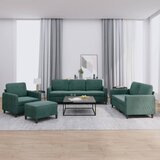  4-dijelni set sofa s jastucima tamnozeleni baršunasti | shoptok.hr