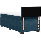 Box spring krevet s madracem tamnoplavi 100x200 cm baršunasti | shoptok.hr